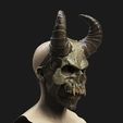 9-1.jpg Demon Scull Mask - mobile jaw 3D print model