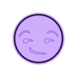 Emojiface VACUUM PIECE.stl SMIRKING FACE EMOJI BATH BOMB MOLD