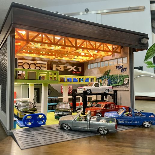 🗼 Fast & Furious Tokyo Drift Han's Garage (For Hot Wheels & 1/64