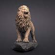 lion.430.jpg Growling Lion 3D print model