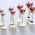 gold_24.effectsResult.0000.png Stud Earrings STL & 3DM Set | Round Stone Jewelry Models