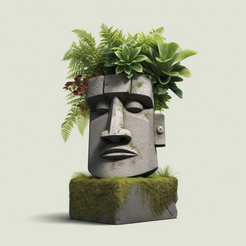 Mold of Moai Statue(Sigma Male meme), 3D models download
