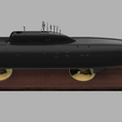 Akula_200_3d-lza.png Sous-marin Akula Project 971 Shchuka-B modèle statique à l'échelle 1/200