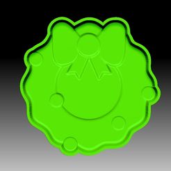 Wreath2-VACUUM-PIECE.jpg Fichier STL MOULE POUR BOMBE DE BAIN COURONNE 2・Modèle à imprimer en 3D à télécharger