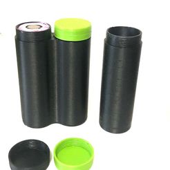 3efaac45-f916-4c54-8f1e-c262d327e288-2.jpg Archivo STL 18650 Case Simple and Double Cell 18650x2 Slim Battery・Modelo para descargar y imprimir en 3D