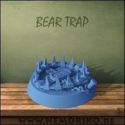Trap01.2.jpg OBJ file Nemoriko´s : Tabletop Beartrap Marker・3D printable model to download