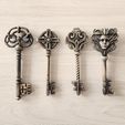 20230707_195811-01.jpeg Set of 4 fantasy ancient keys