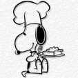 project_20230720_1613384-01.png Chef Snoopy eating cake wall art Charlie Brown Wall Decor Peanuts