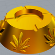 cannabis-ashtray.7.a.png Cannabis themed 3D Printed Cup Holder for Used Tea Bags and Teaspoons