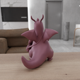 HighQuality2.png 3D Cute Dragon with Bag Figure Gift for Friend with 3D Stl Files, Dragon Tail, 3D Printing, Dragon Gifts, 3D Figure Print, 3D Printed Dragon
