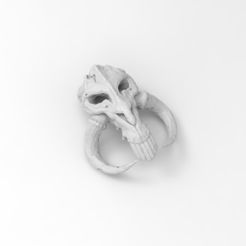 Mythosaur_Rusty_Keyshot01.jpg STL file Mythosaur Skull - Symbol of the mandalorian Clans Necklace・3D printable model to download