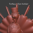 Untitled-6.png Turkey pen holder - Thanksgiving turkey chicken