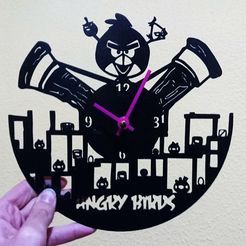 dde52a39e3337acccaddf299e36cb7d6_display_large.jpg STL-Datei Reloj Angry Birds kostenlos・3D-druckbare Vorlage zum herunterladen