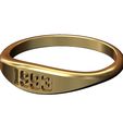1993-5mm-Wide-signet-ring-size8-02.jpg 1993 class birth year date signet ring US size 8 3D print model