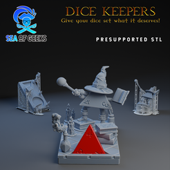 D4mmf.png Dice Keepers - 14 miniature & polyhedral dice stand (Free test model)