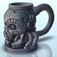 1.png Cyber robot with pipes dice mug (23) - Holder Beer Can Storage Container Tower Soda Box DnD RPG Boardgame 33cl 25cl 12oz 16oz 50cl Beverage W40k 40 000 SciFi Futuristic