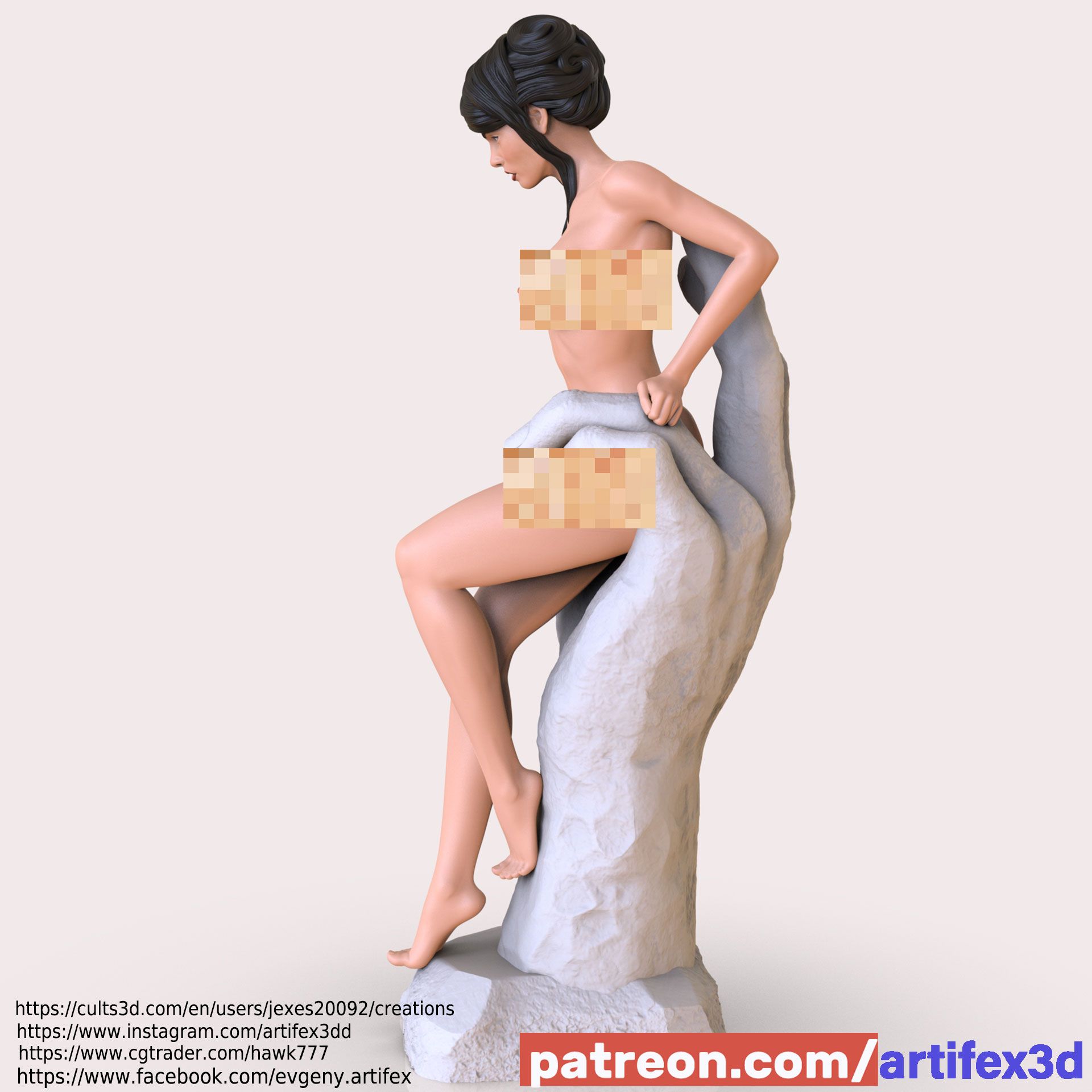 15.jpg STL-Datei das Mädchen am Arm・Modell zum Herunterladen und 3D-Drucken, jexes20092