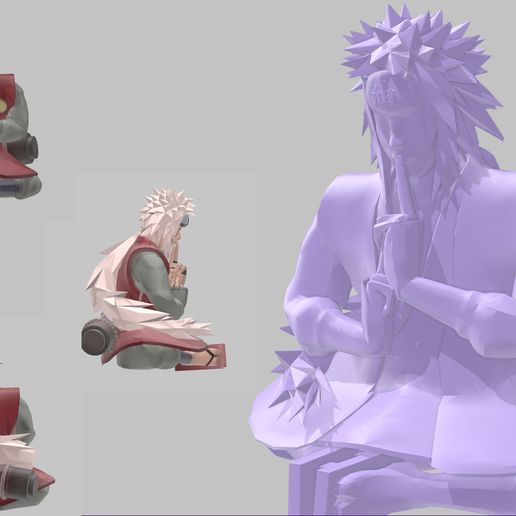 Jiraya (Ero senin - Pervy Sage) from Naruto 3D model