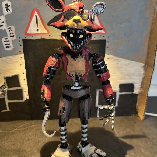IMG_2114.jpg Withered Foxy FNAF 3D gedruckte Figur