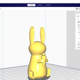 3c.png Rabbit with carrot, cute blender and stl files