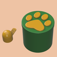 gato-v2-copia.png Paw print container with spoon - Paw print container with dosifier spoon