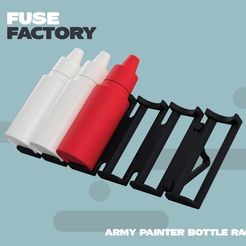 fusefactory_thingiverse_instagram_armypaint-01.jpg STL-Datei Army Painter bottle rack kostenlos・Modell zum 3D-Drucken zum herunterladen, fusefactory