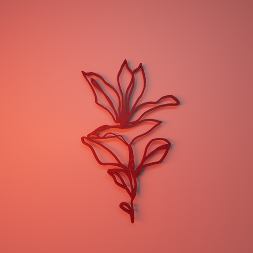 flower painting 3D model