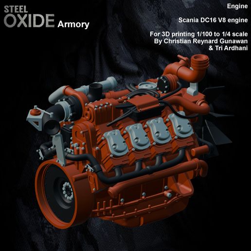 Scania DC16 V8 engine