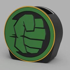 Pot-a-crayon-Hulk.jpg STL file Pot à crayons Hulk (personnalisable)・3D printing template to download