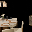 D3.png Dinning Set for architectural projects/interior design /architect/3d model