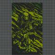 Predator-1.png Predator Movie Frame/Painting/Picture/Cuadro with Relief 4 Colors 3MF for AMS