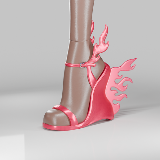 Prada Heels With Flames On Them Prada Patent Flame Wedge Sandals