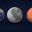 4.png Low Poly Planets - Earth, Moon, Mars