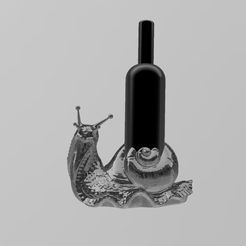 escargot-4.jpg STL-Datei weinflaschenhalter schnecke holder bottle wine snail auch für ender 3・3D-druckbare Vorlage zum herunterladen