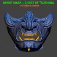 01.jpg Ghost Of Tsushima - Masque de fantôme à motifs - Détails de haute qualité