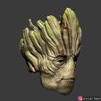 08.jpg Groot mask - Guardians of the Galaxy - Marvel comics cosplay 3D print model