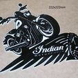 indian-motocicleta-scout-bobber-cartel-letrero-logotipo-impresion3d.jpg Indian, Motorcycle, Bobber, collection, collecting, collector, handlebars, seat, Motorcartel, sign, logo, impresion3d