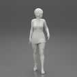 Girl-0020.jpg Free Photo  Happy brunette woman with short hair in denim short overalls 3D Print Model