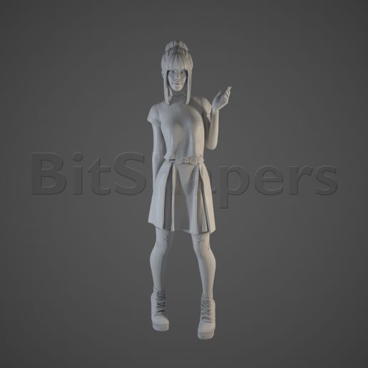 fumiko01.RGB_color.0000.jpg Download OBJ file Fumiko - 1/10 Character series • 3D printable template, BitShapers