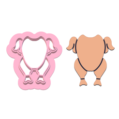 WEFFSDF.png STL file chicken polymer clay cutter 7 size・3D print object to download