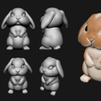 RBV200.png Cute Rabbit Droopy Ears STL