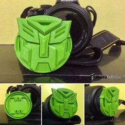 Batch_7_1.jpg Archivo STL Custom DSLR Lens Cap - Transformers Autobots Logo・Modelo para descargar y imprimir en 3D