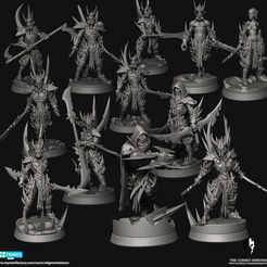 2022_03_All_Purebloods.png 3D file Pureblood Elite Warriors - Cursed Elves・Template to download and 3D print