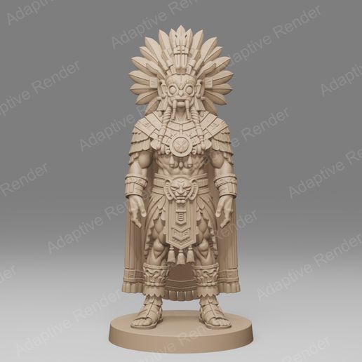 Tlaloc STL File, Aztec Rain God Miniature, 3D Print Files for Tabletop RPG Boss, Resin & FDM Printable Digital Download