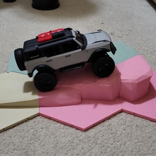 3D printer 5 Hex Terrain Set 1 - Crawler Course custom modular tiles ...