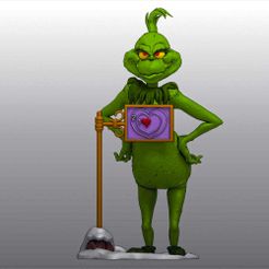 00.jpg STL file Grinch heart two sizes too small・3D printable model to download
