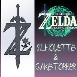 13.jpg Archivo STL Zelda Tears of the Kingdom - Cake topper & Silhouette -・Plan imprimible en 3D para descargar