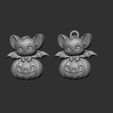 cute-bat-sitting-in-big-pumpkin-11.jpg hallowen cute bat sitting in big pumpkin decor