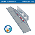 PITROW-COVER-PIC.png Pit-Row with working entry and exit gates for Marble Sports Racing System - DIGITAL FILES for 3D Printing - A Modular Marble Racetrack Toy