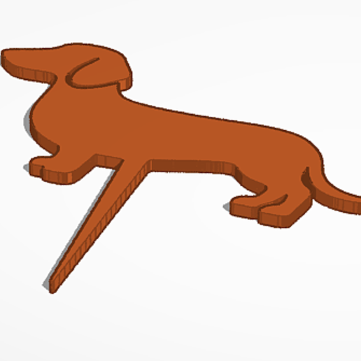 Dachshund Plant Stake – Cute Garden Decoration STL 3D model